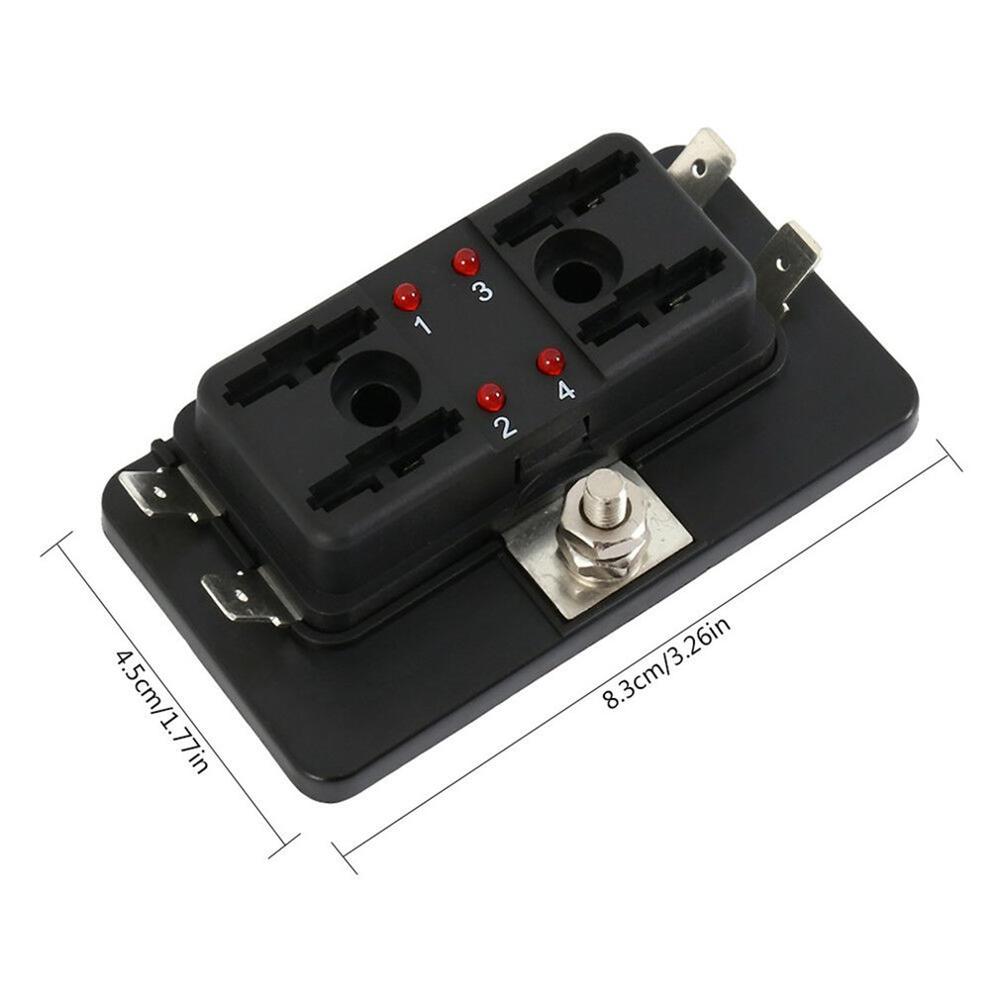 4/6/10 Way Standard Blade LED Fuse Box Holder With Failure Light Car Marine For Car Auto Accessories Blade Fuse Box