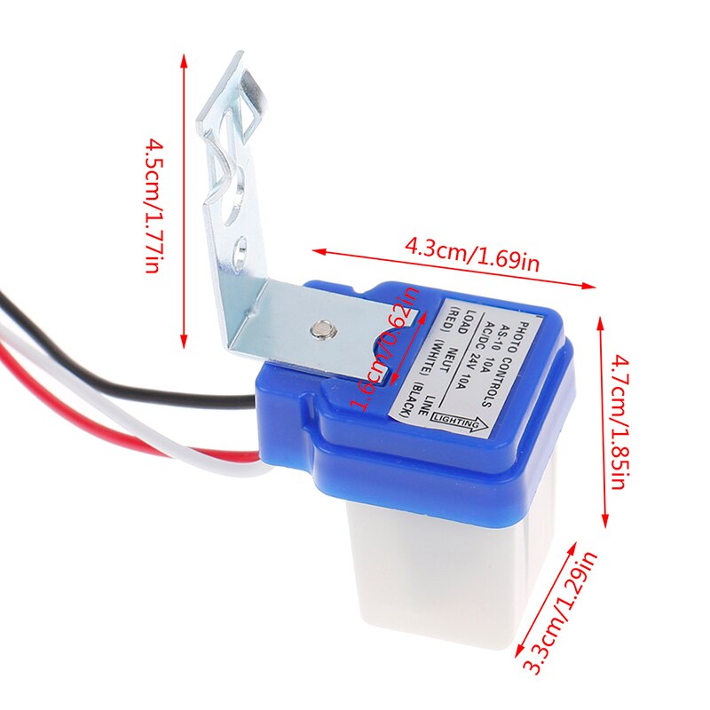 Fotocélula de encendido y apagado automático, controlador de interruptor de luz de calle, DC AC 220V 50-60Hz 10A, Control de foto, Interruptor de Sensor
