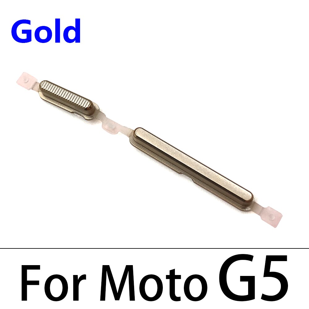 20pcs/lot, Side Power Key + Volume Button For Motorola Moto G6 Play G4 G5 G5S G6 Plus Side Key: G5 Gold