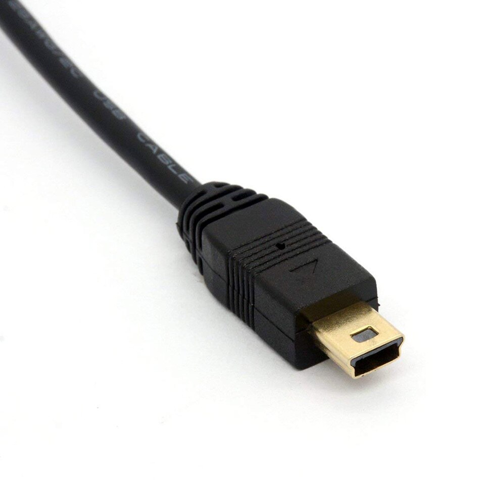Guldpläterad 90 graders vinkel usb 3.1 typ c hane till mini usb hane kabel adapter omvandlare