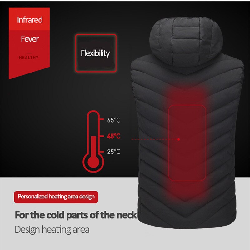 Ropa de calefacción eléctrica para exteriores, chaleco eléctrico con carga USB, accesorios para mantener el calor al aire libre, esquí, pesca