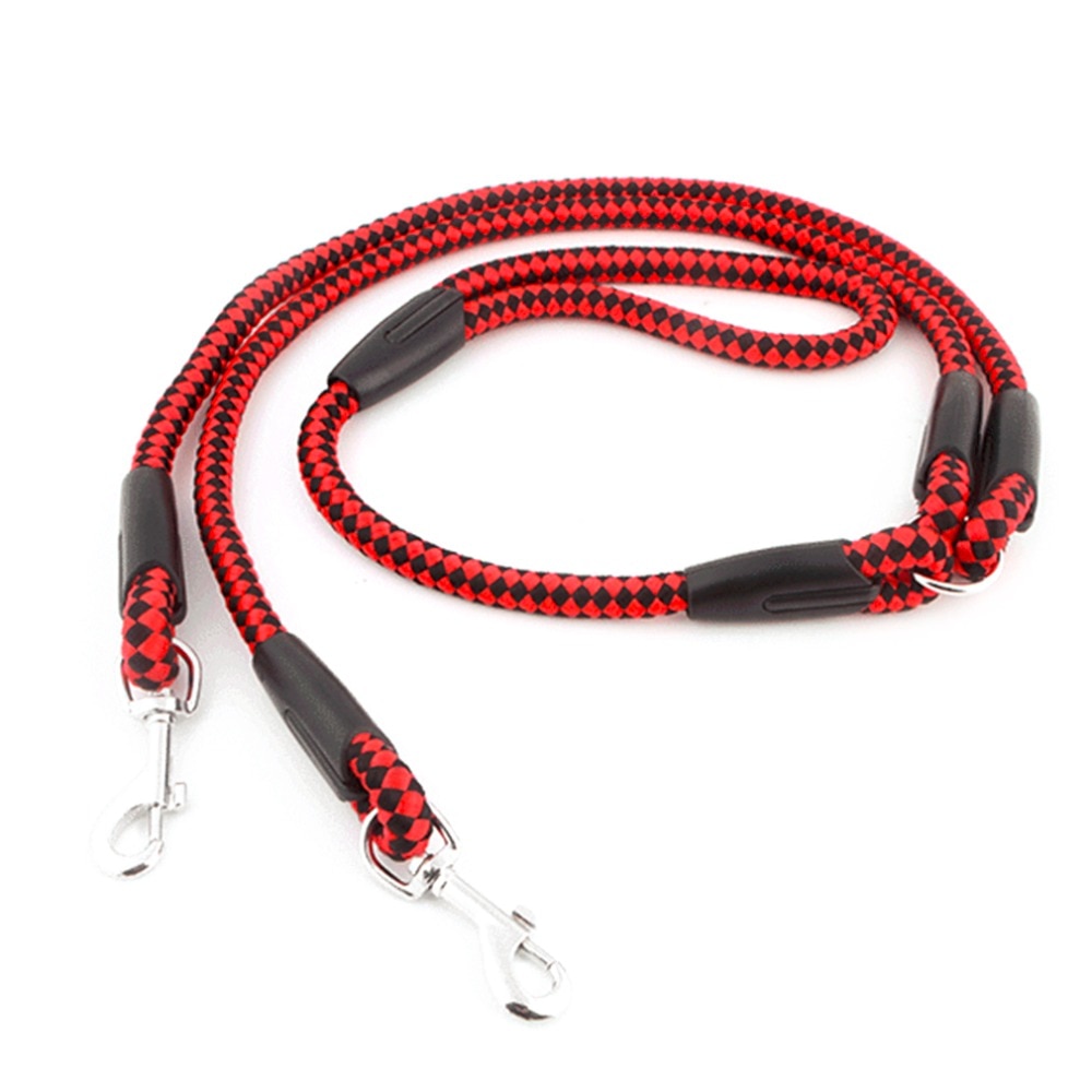 Nylon Band Zwei Hund Für Leine Ein ziehen Geflochtene Verwicklung Für gehen Ausbildung Einstellbare Größe Haustier Sicherheit Traktion Seil