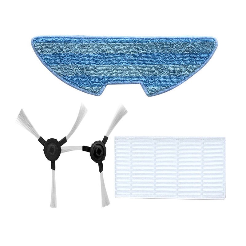 pour proscénic 811Gb/911Se pièces d'aspirateur filtre + chiffon de vadrouille + brosses latérales