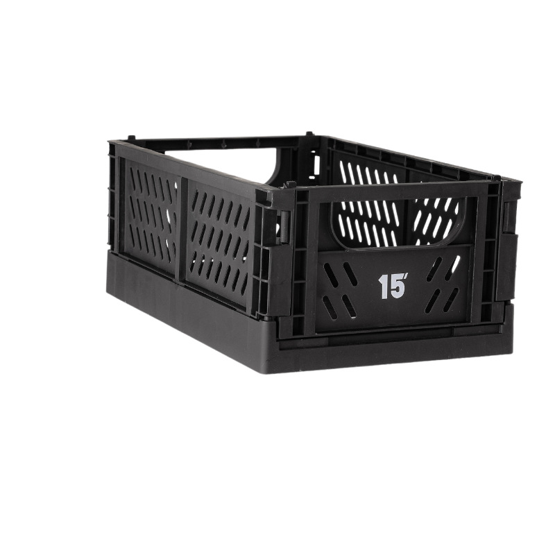 Mir de Rangement Pliable en Plastique, Boîte de Rangement pour Cosmétiques, Maquillage, Bijoux, Jouets: Black