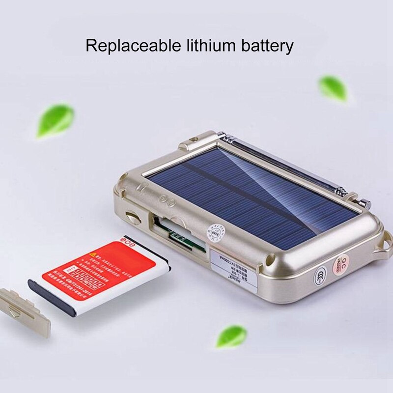 Mini Solar Power Speaker Mp3 Audio Music Player with Led Emergency Light
