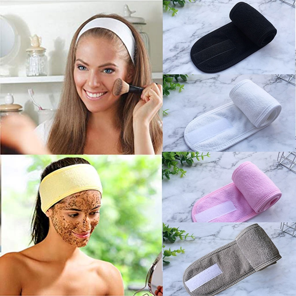 1Pc Mannen En Vrouwen Verstelbare Facial Hydrotherapie Hoofddoek Make Bad Handdoek Sport Hoofddoek Mode Effen Kleur Haarband #40