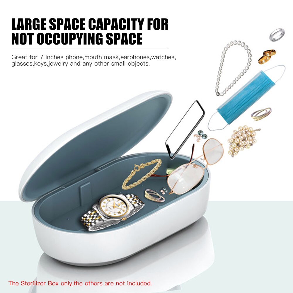 Wireless Charger UV Light Phone Sterilizer Box ozonizer Personal Sanitizer Disinfection for Jewelry mask Cleaner Car Home Use