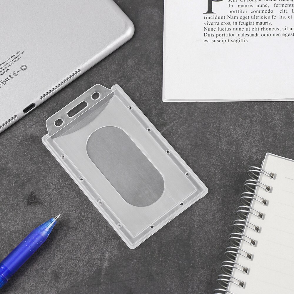 Clear Transparent ID Card Sleeves Cards Protector Card Pouch Hard Plastic Protector Cover Office School Supplies