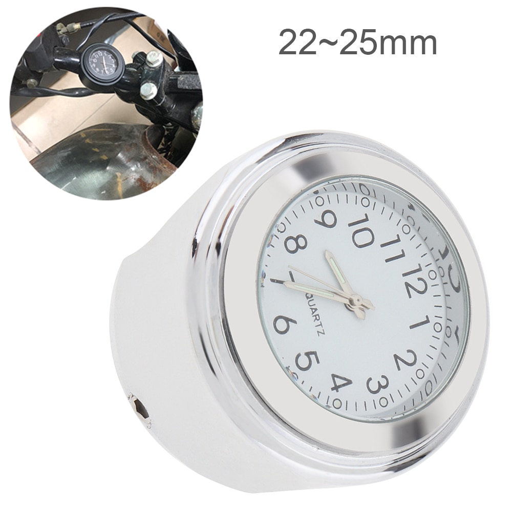 1 stk universal styr montering temp motorcykel termometer ur vandtæt termometer til 7 / 8 "  / 1 " motorcykel styr