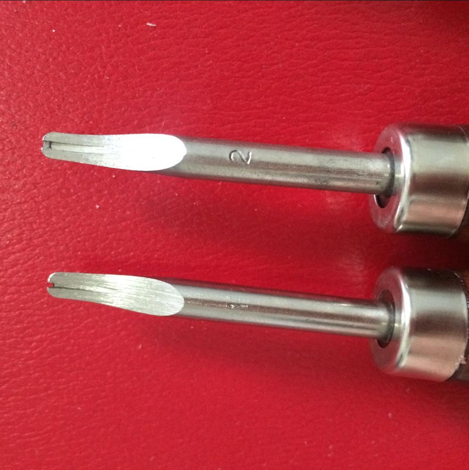 Leather Edge Thinning Tool: 1 and 2