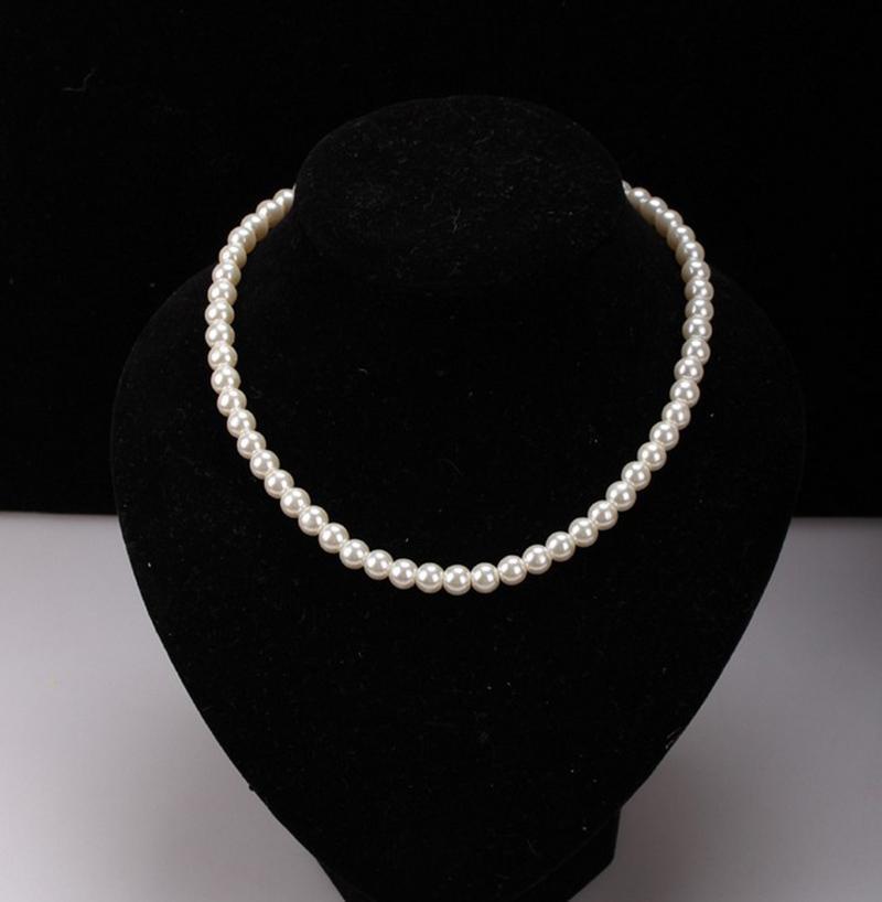 Frauen Schmuck Colliers Große Kette Simulierte Perle Halskette Braut Schmuck Halskette Weibliche Weiße Hochzeit Perle Halskette