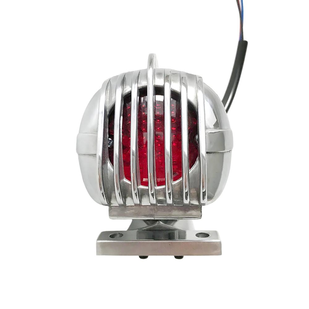Feu arrière de moto Vintage cuotm, feu de stop pour Chopper Bobber, robuste: Polish Bulb Tye
