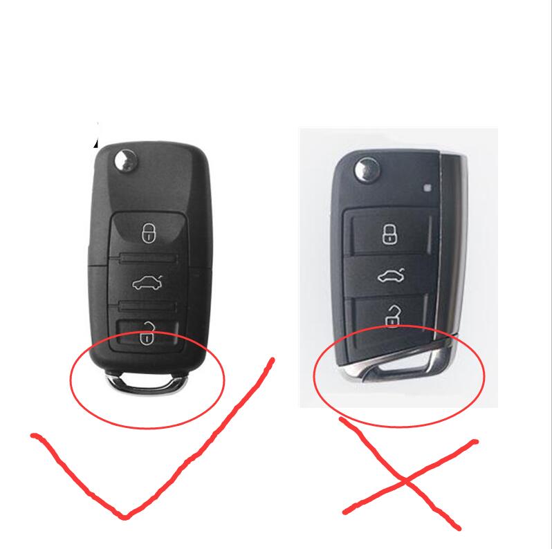 Zachte tpu autosleutelhoes voor vw jetta golf passat kever polo bora 2 / 3- knops klapsleutel beschermhoes accessoires sleutelhanger