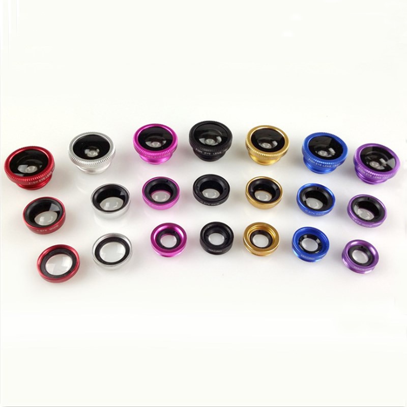 Telefoon fisheye lens groothoek macro fisheye lens zoom voor iphone 7 8 plus xs max x telefoon camera lens kit
