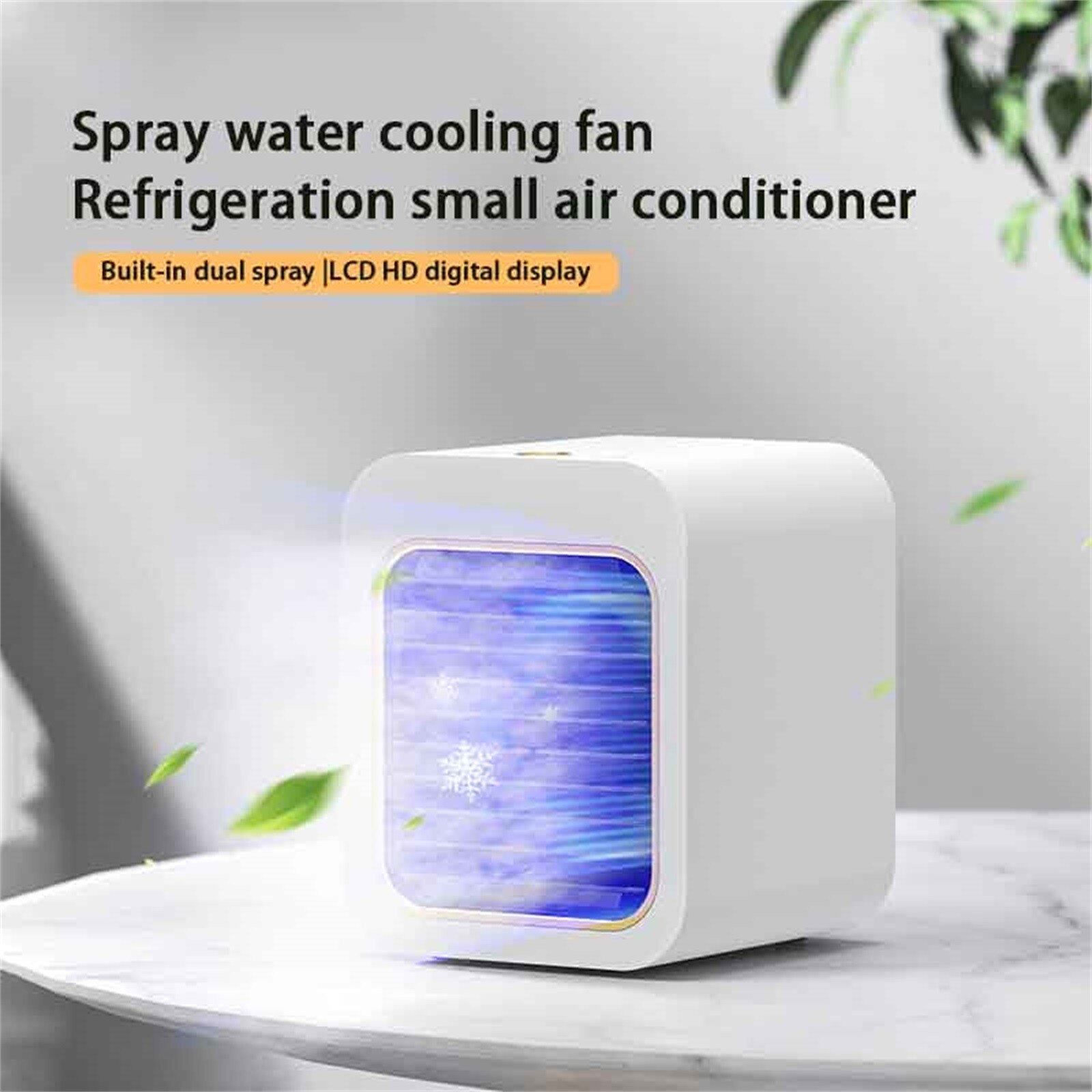 USB Mini Portable Air Conditioner Humidifier Air Cooler Fan Mini Desktop Multifunction Summer Upgraded Mute Cooling Fan