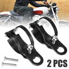 Clignotant noir pour Moto, support réglable, support clignotant 33-43mm, pince de montage pour fourche, 2 pièces