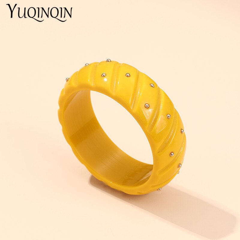 Moda colorida resina festa bangles para mulheres indiano jóias metal ponto bangle com designer encantos pulseiras pulseira elegante