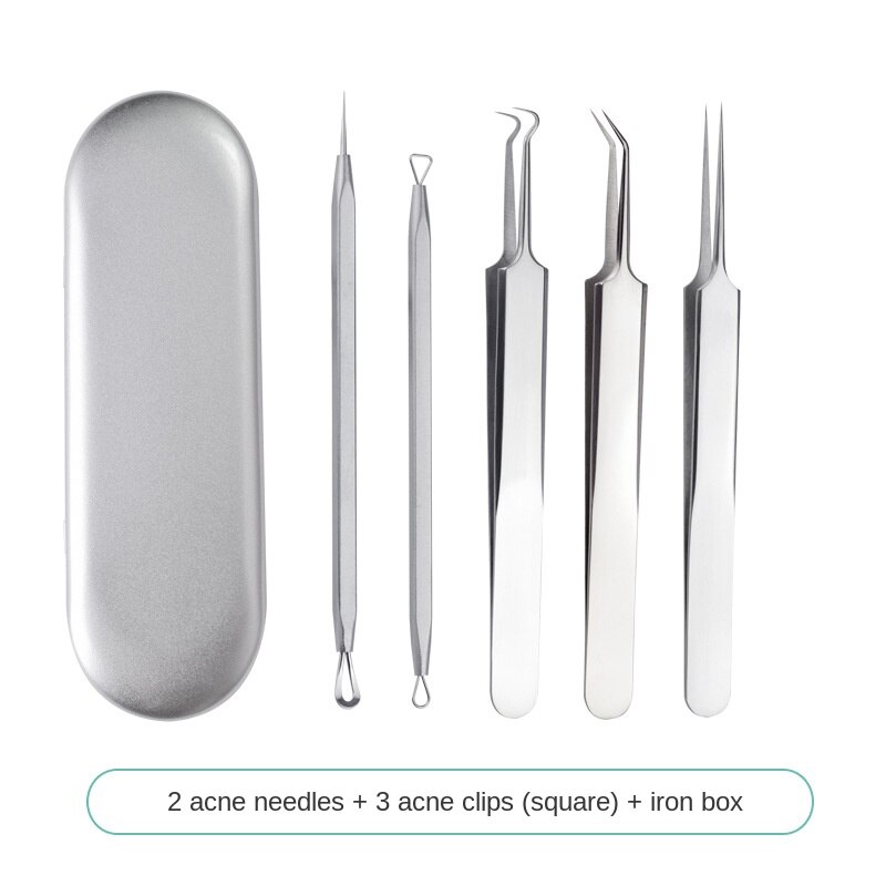 Acne Pin 8 Pieces Double Headed Beauty Tool Blackhead Remover Acne Remover Skin Care Tools Against Black Dots Facial Cleansing: 01