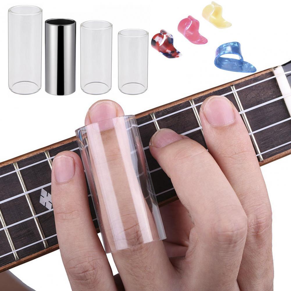 Delicate Compact Herbruikbare Staal Gitaar Slide Finger Picks Instrument Accessoires Gitaar Slide Elektrische Gitaar Slider