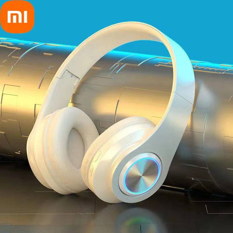 Xiaomi wireless headphones bluetooth 5.1 hifi stereo noise cancelling headsets sports gaming music headphones with microphone: White