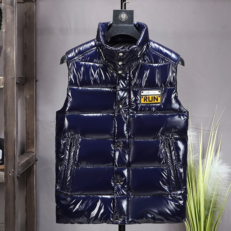 Chaleco reflectante para hombre, ropa informal gruesa acolchada de algodón cálido con capucha, Color sólido, bolsillos grandes, 4XL, 5XL, 6XL,