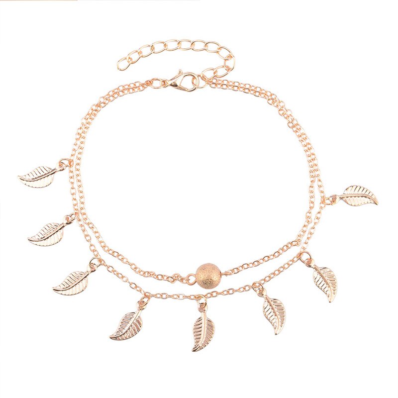 Tobillera de conchas de estrella de mar azul para mujer, accesorios de joyería para el pie, 5g, playa, verano,: Gold