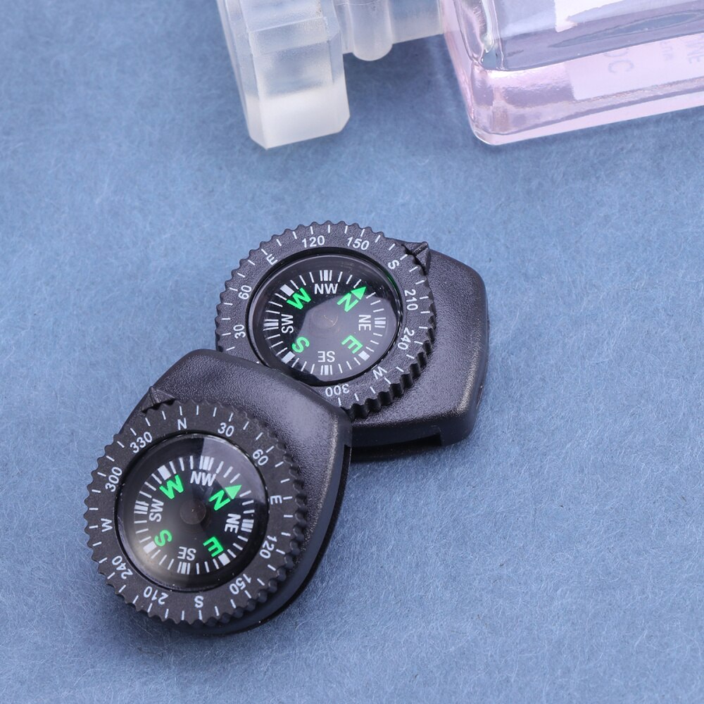 2 PCS Detachable Compass Waterproof Portable Compass Camping Compass Survival Tools for Watch