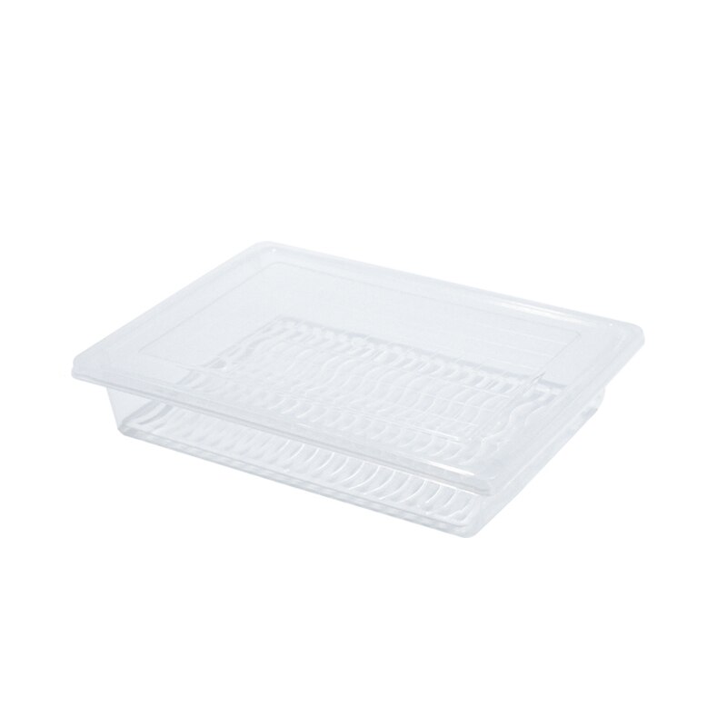 Refrigerator Organizer Trays Kitchen Drainer Storage Box Bins Pantry Cabinet Fruits Vegetables Drain Containers Storage Baskets: 27x20x5.5cm