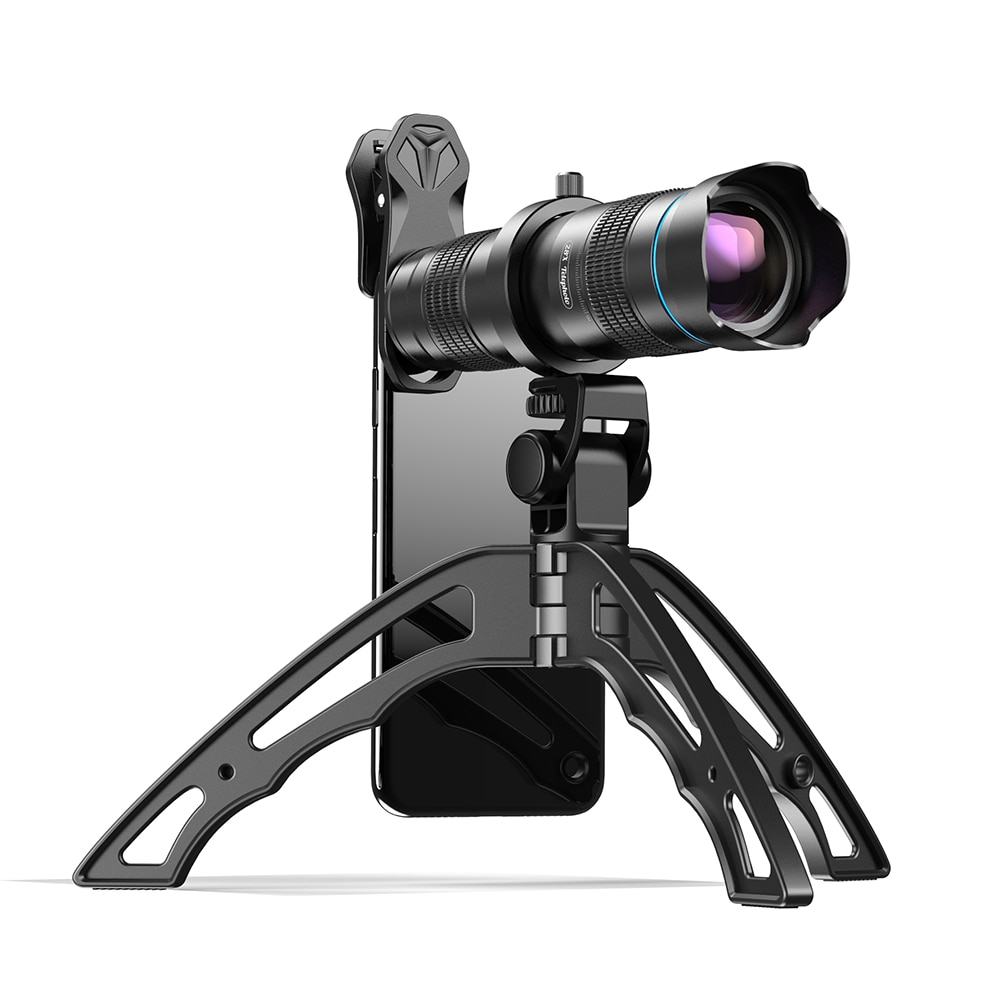 APEXEL 28x/36x/60x HD Telephoto Zoom Smartphone Monocular Telescope Camping Phone Telephoto Lens for Xiaomi/Samsung/Android: 28X With Tripod