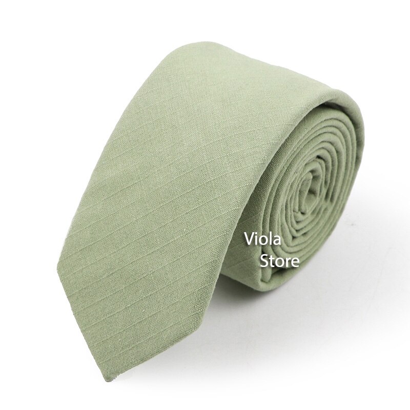 Joli cravate en coton solide 6cm pour homme, couleur pêche, vert, rose, pêche, slim, costume de fête de mariage, smoking, , accessoire: 6