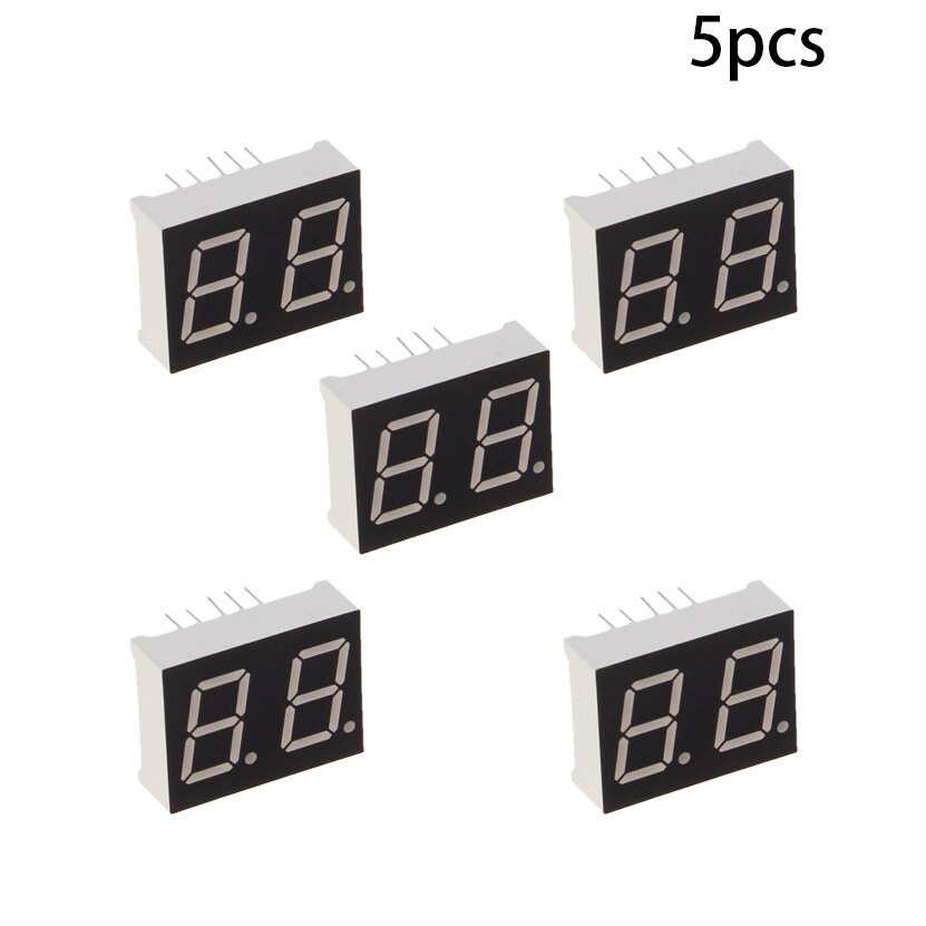 2 ~ 20 st gemensam katod / anod led display 2 bitars digitalt rör 10 stift 7 segment 2v 20ma röd/grön led segment displayer
