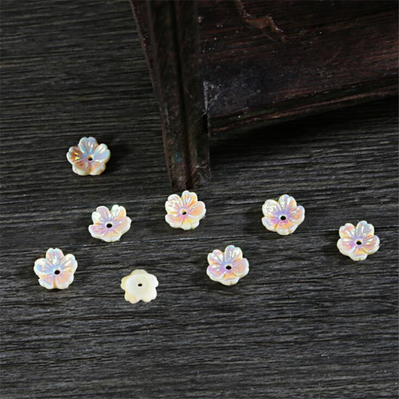 50pcs/lot 8mm imitate shell resin flower beads for diy hair clip Hairpin jewelry making handmade accessories material: black