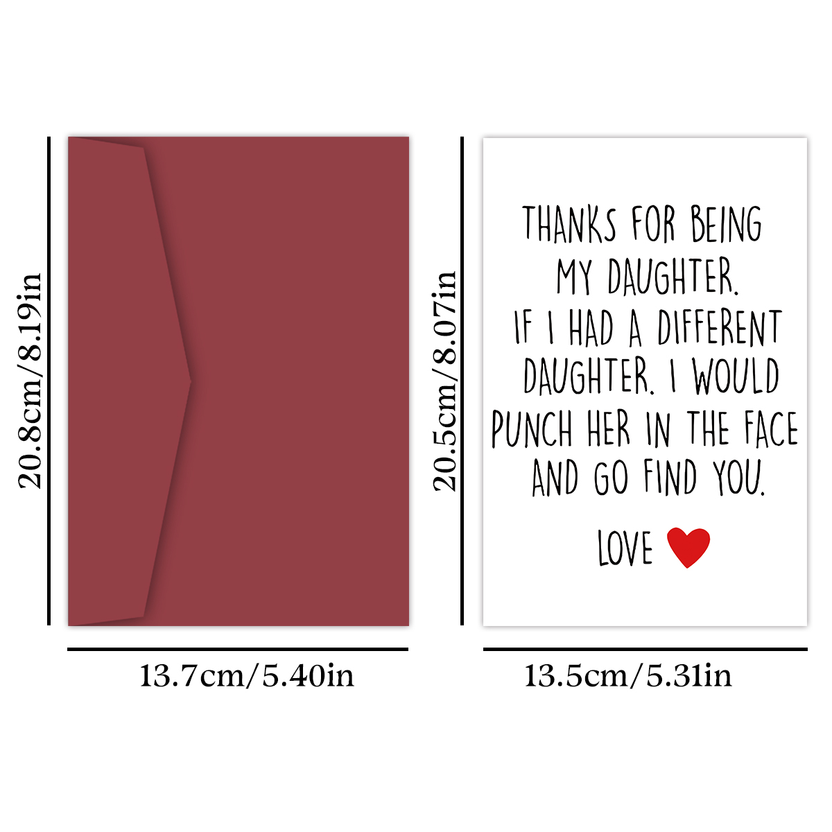 1pcs, Funny Daughter Birthday Card Supplies,Humorous Daughter Birthday Card,Daughter Birthday Card Unusual Items, Cards: Default Title