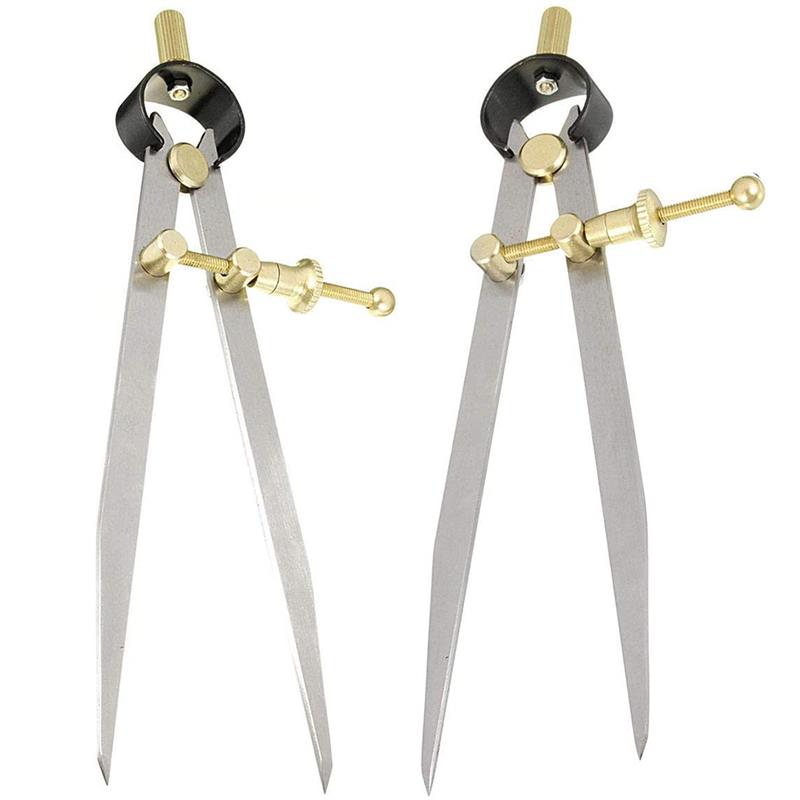 Adjustable Leather Craft Rotating Tool Scriber DIY Edge Creaser Stitch Wing Divider 4 "/ 6" DIY Handmade Sewing Tools