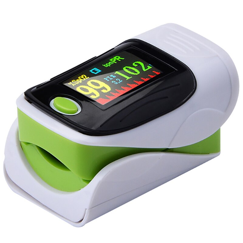 Vinger Pulsoximeter Blood Oxygen Bloed Oximeter Draagbare Oximeter Pulsoxymeter Vinger: Green