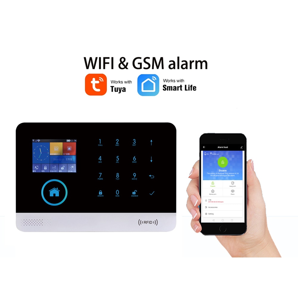 Security Alarm System For The House Wireless GSM Alarm Anti - theft Motion Sensor App Remote Control Smart Home Kits