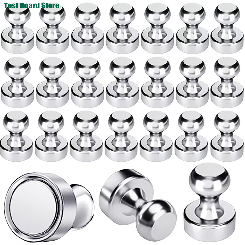 10/20/40/50pcs Strong Push Pin Magnet, Metal Magnet Strong Magnetic Pin Refrigerator Whiteboard Magnetic Pin Office Supplies