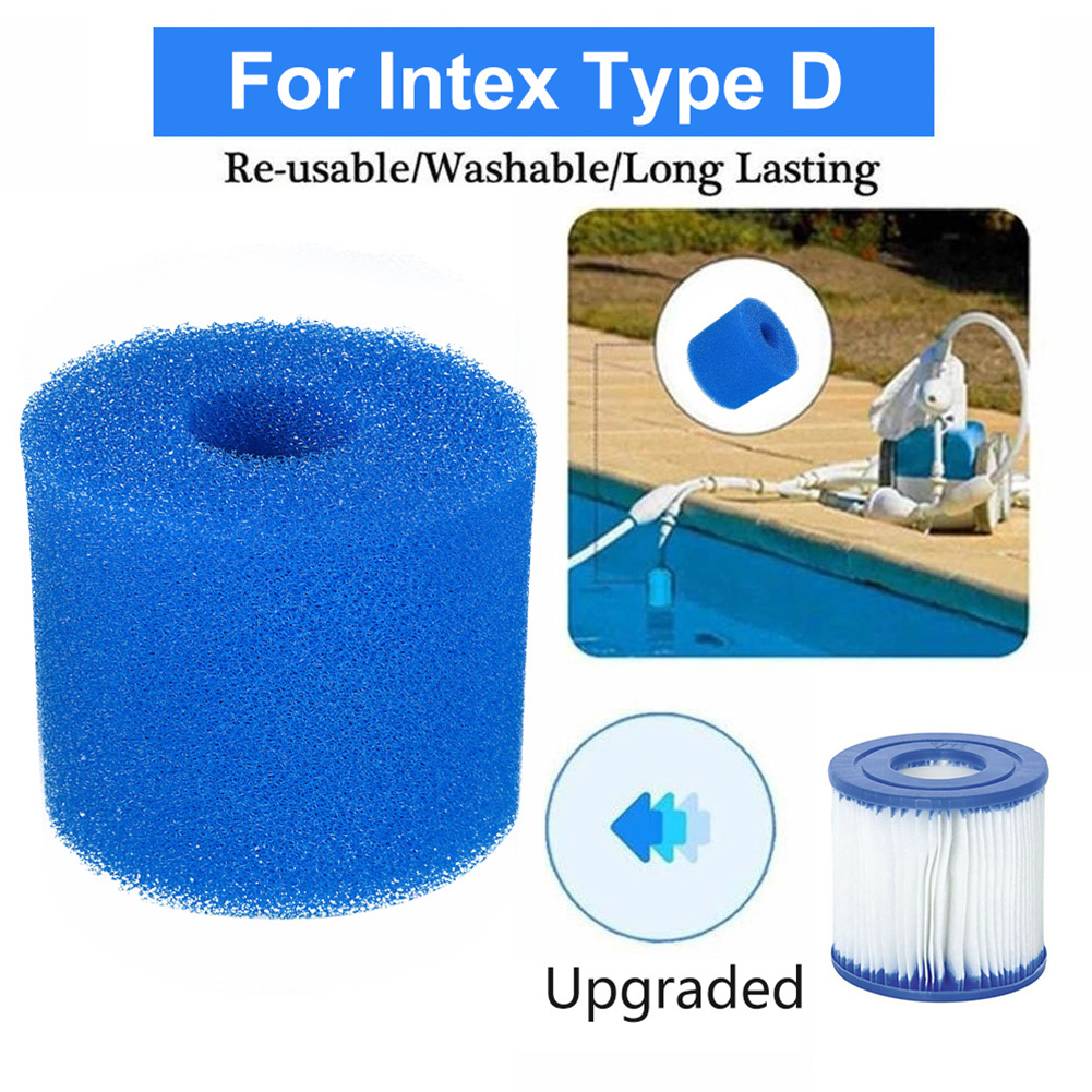 1 szt. Gąbka filtracyjna do Intex typu I/II/VI/D zmywalny filtr basenowy z gąbką wielokrotnego użytku do czyszczenia pianki