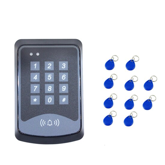 Access Control System Access Controler 125Khz RFID Security Proximity Entry Door Lock Opener 1000 user: KU03 AC and 10 Keys