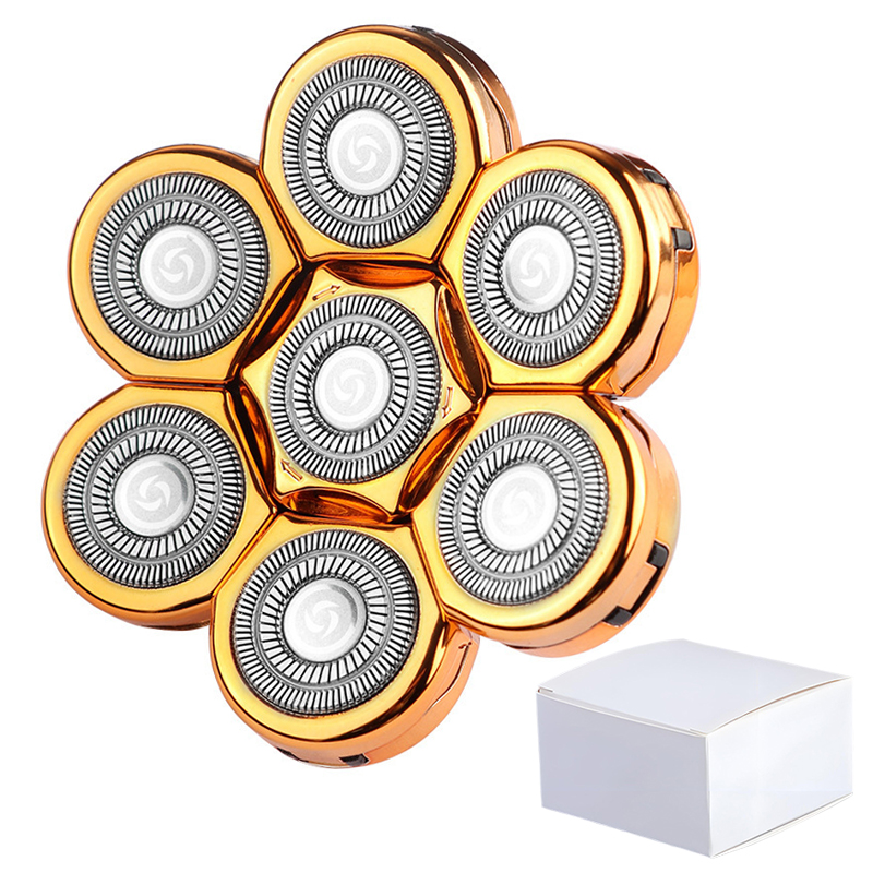 Replaceable Electric Shaver Head And Nose Trimmer Hair Clipper Head Spare 3D 4D 5D 6D 7D 8D 9D Floating Cutter Razor Beard Head: Pink