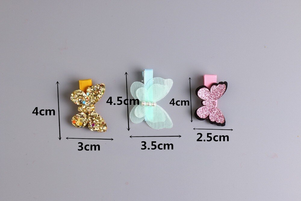 1 Pcs Leuke Baby Meisjes Haaraccessoires Pailletten Hart Vlinder Haarspeldjes Glitter Stars Clip Pin Kids Kinderen Haarspeld
