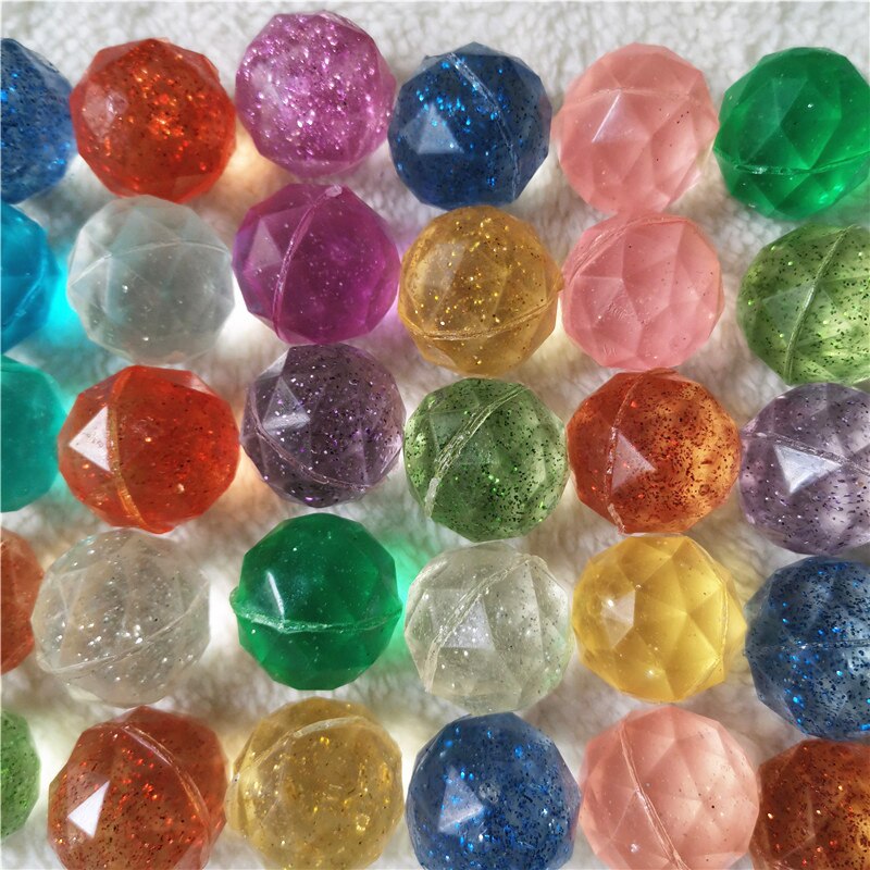 20 piezas diamante pelotas saltarinas de goma Chidlren flotante saltarín juegos deportivos al aire libre pelotas de juguete para niños bebé 3CM