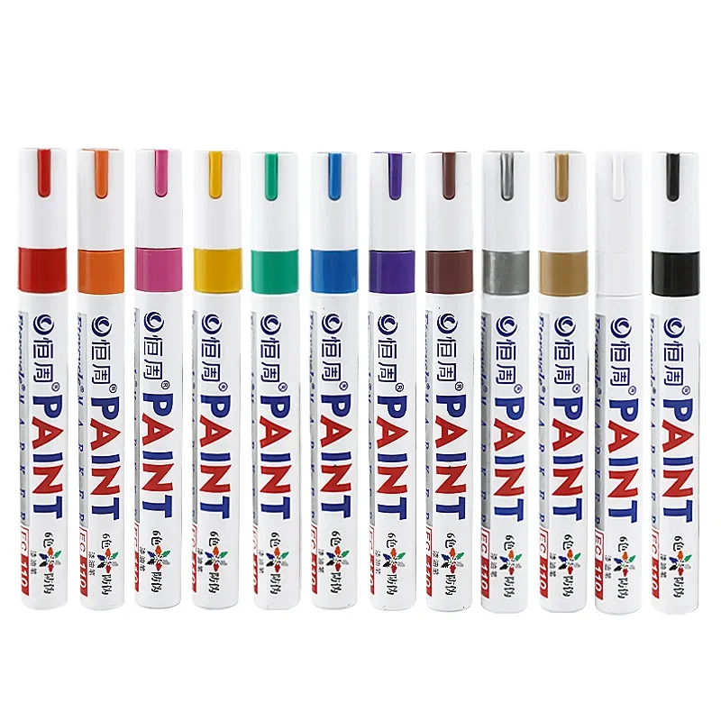 Colors White Waterproof Rubber Permanent Paint Marker Pens for Drawing Car Tire Tread Eco-Friendly Tire Painting Highlighter