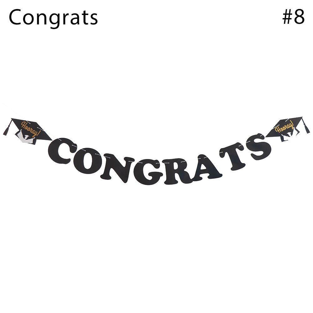 PhotoBooth DIY Crafts Romantic Photo Booth Props Graduation Party Decoration Cap Grad Congrats Graduated Supplies: Congrats