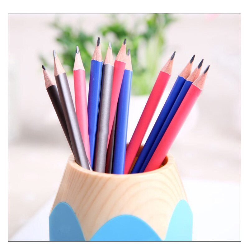 12Pcs/set Wooden Sketch Pencils 2B HB 2H Graphite Art Manual Draw Pen Office School Stationery Supplies
