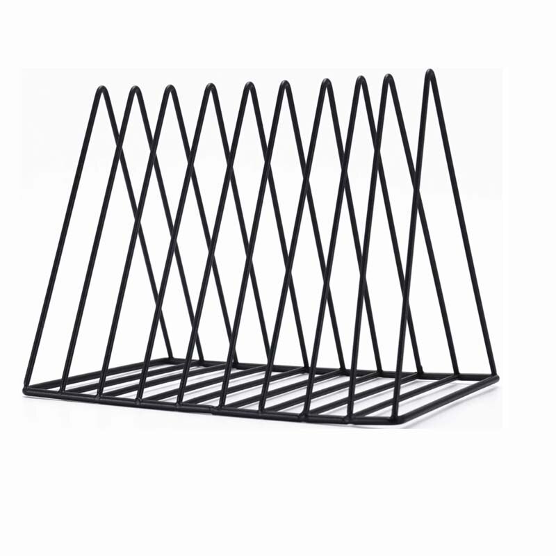 Porte-revues blanc à 9 fentes, trieur de fichiers de bureau, organisateur de bibliothèque triangulaire, décoration pour le bureau et la maison: black