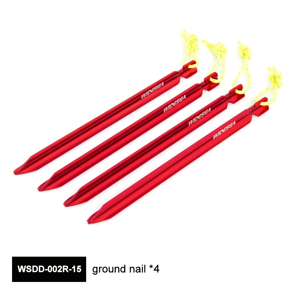 Widesea Camping 4 stk/set Haringen Stakes Nagels voor Harde Sneeuw Vloer Outdoor Accessoires Onderdak Apparatuur Benodigdheden Wandelen Toeristische: Default Title