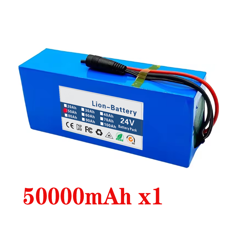 Batteria al litio 24V 20ah 18650 Batteria agli ioni di litio 6s3p 25.2v 30000mAh con caricabatterie: verde
