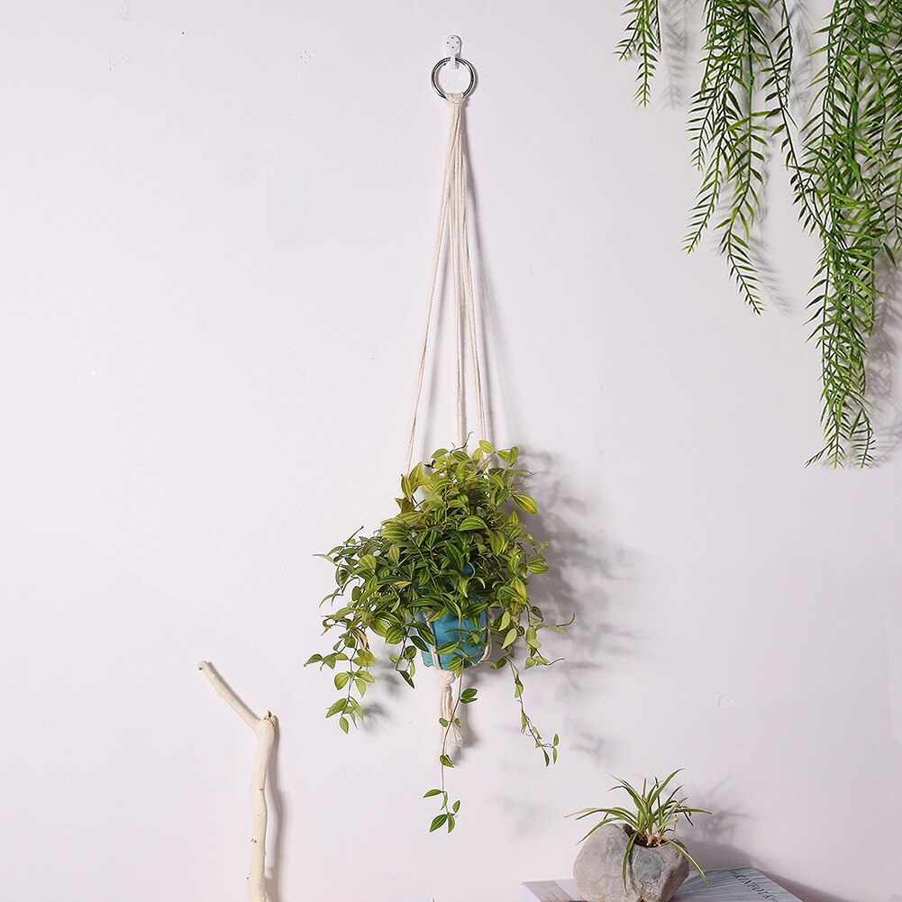 Colgador de macramé para plantas, Cestas colgantes para plantas, decoración Bohemia para el hogar, soporte para plantas de pared, cesta de cuerda, decoraciones para balcón