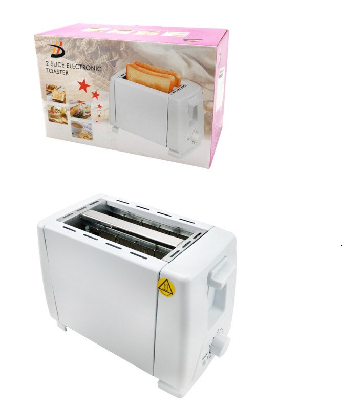 Huishoudelijke roestvrijstalen broodrooster voor 2 sneetjes brood, toastmachine voor het ontbijt met eurostekker, koele buitenkant